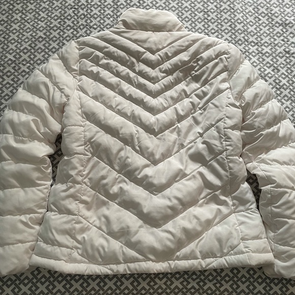 Sz M Gap Puffy Jacket-white/off white - Picture 2 of 5
